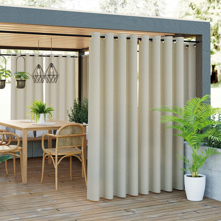 Zasłona Gardenia na przelotkach wys. 240x140cm Kremowy ZASŁONY NA ALTANĘ