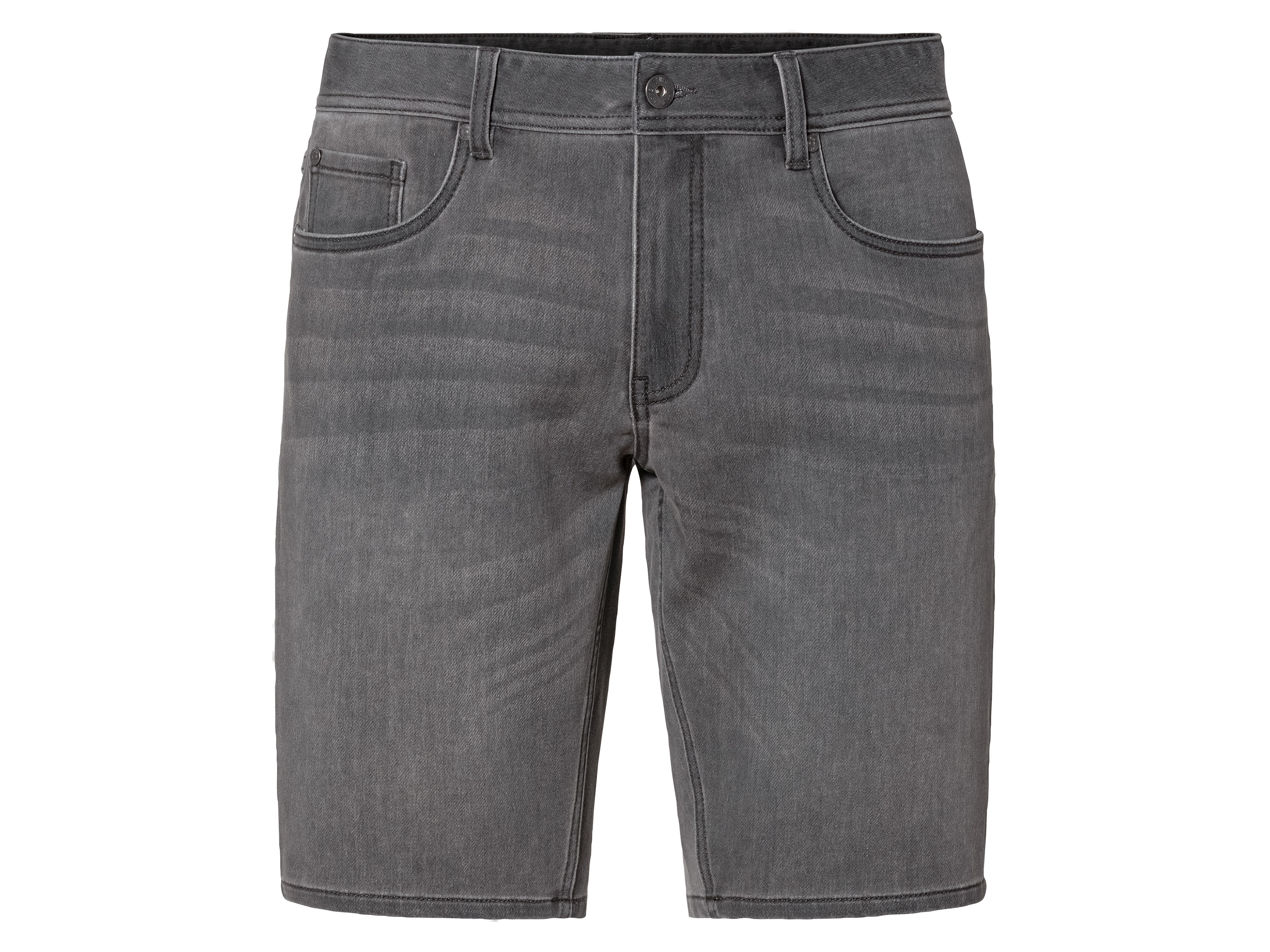 Livergy Bermudy męskie sweat denim z bawełną 48, Szary