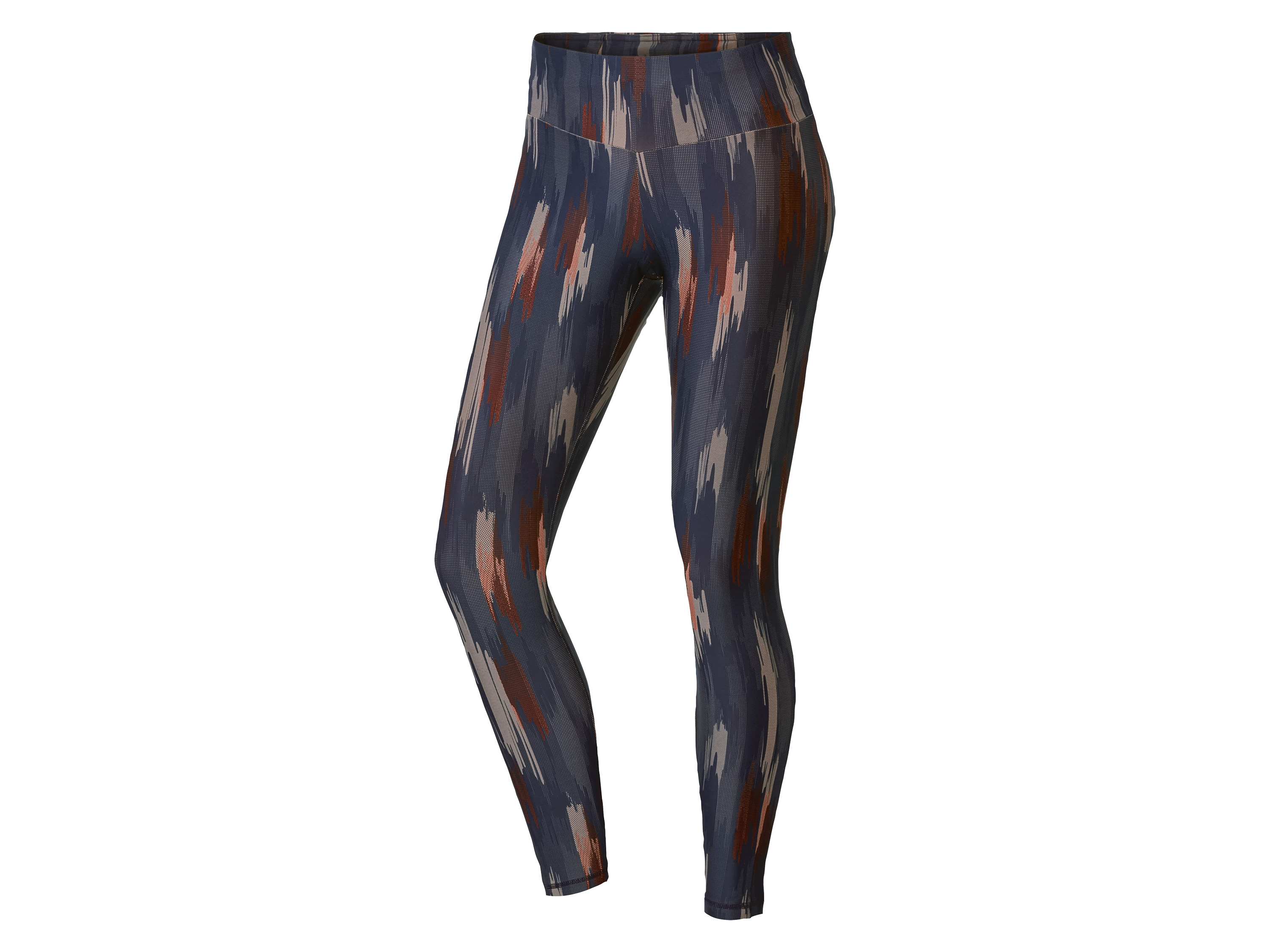 Crivit Legginsy sportowe damskie, długość do kostki, odblaskowe detale XS 32/34, Wzorzysty