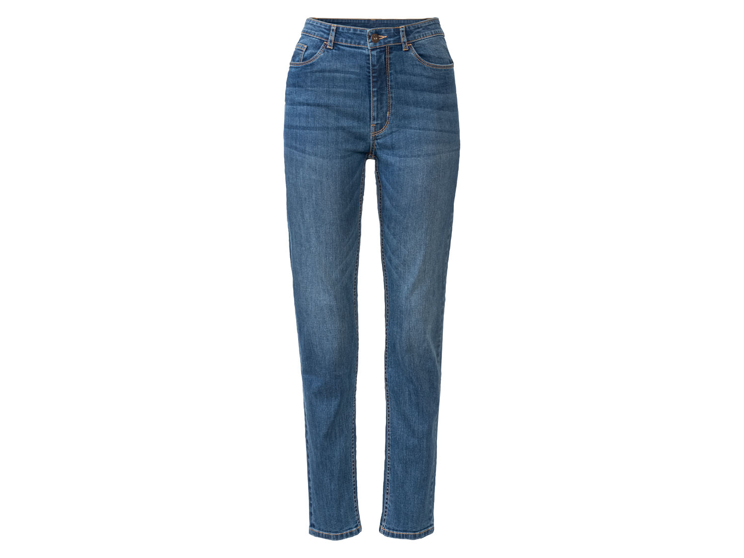 esmara Jeansy damskie z bawełną, Straight Fit 38, wysoka sylwetka, Niebieski