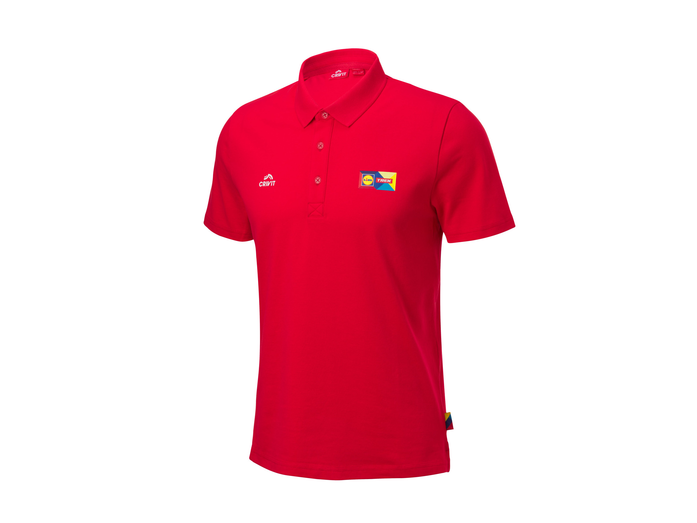 Crivit T-shirt polo funkcyjny męski z kolekcji Lidl-Trek Czerwony, L 52/54