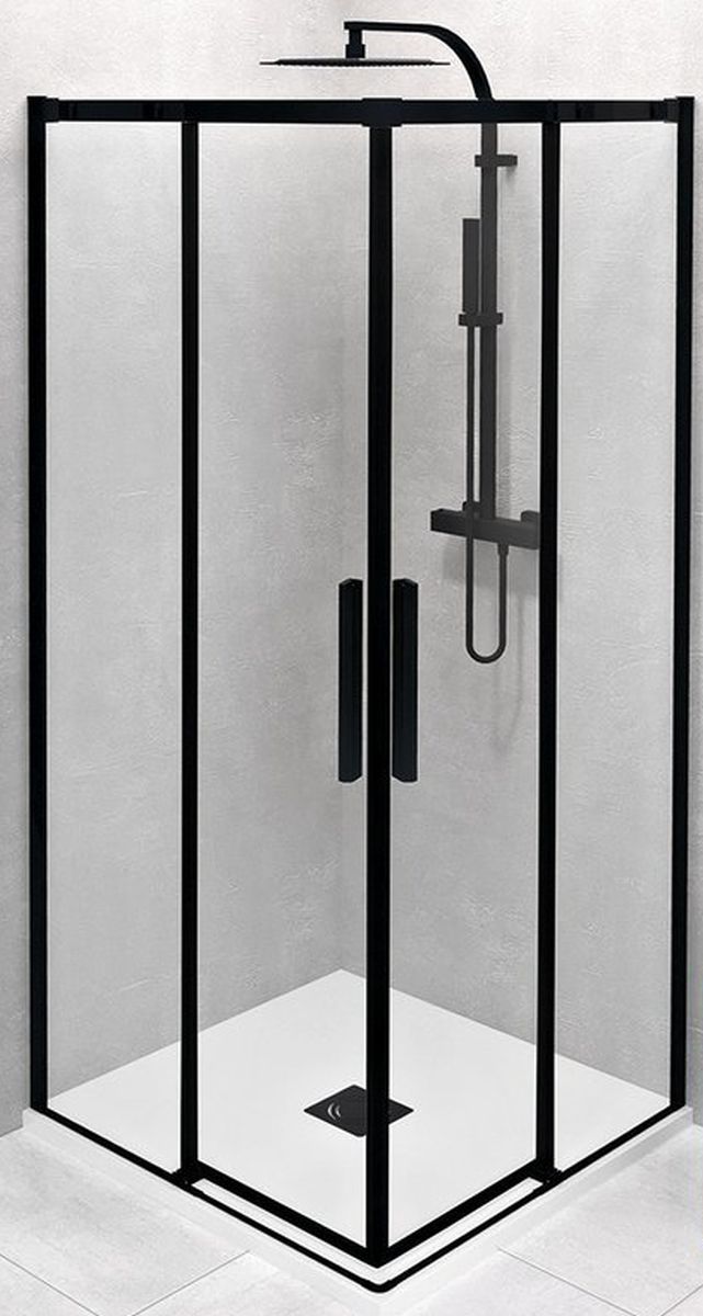 Darmowa Dostawa - Kabina prysznicowa kwadratowa 80x80 cm czarny Polysan Altis Line Black AL1582B