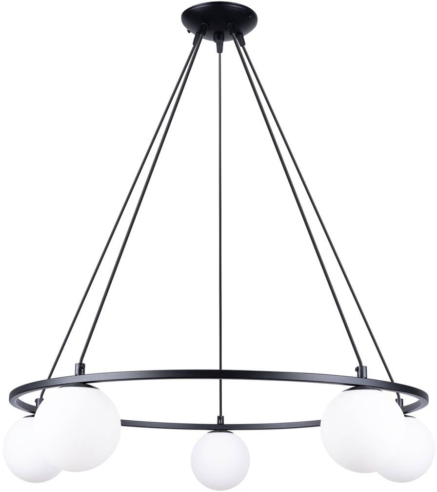 Darmowa Dostawa - Lampa wisząca 5x8 W czarna Sollux Lighting Yoli SL1214