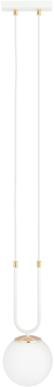 Darmowa Dostawa - Lampa wisząca 1x10 W biała-opal Emibig Glam 11151