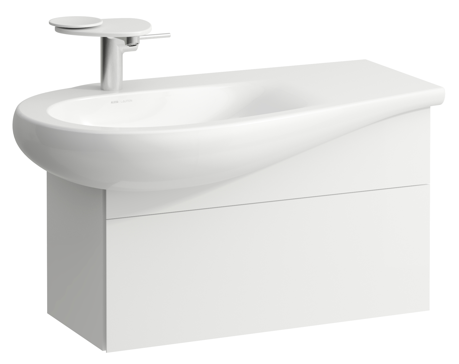 Darmowa Dostawa - Szafka 73x32x44 cm podumywalkowa wisząca biały Laufen Il Bagno Alessi H4304010972601