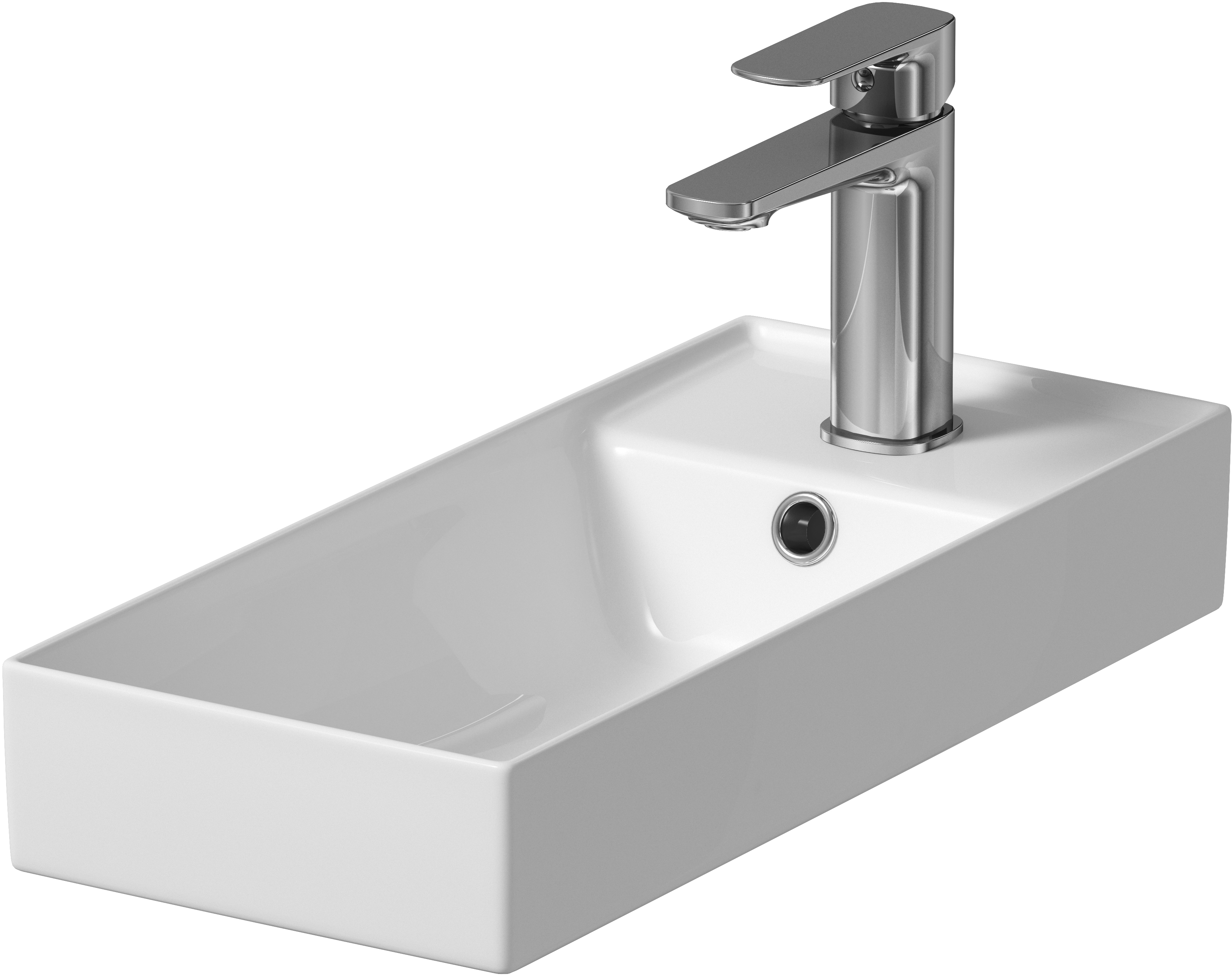 Darmowa Dostawa - Umywalka 50x22 cm prostokątna meblowa biała Cersanit Larga K677005