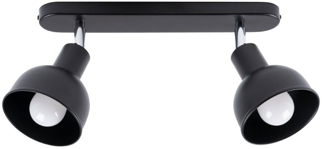 Darmowa Dostawa - Lampa podsufitowa 2x15 W czarna Sollux Lighting Elba SL1317