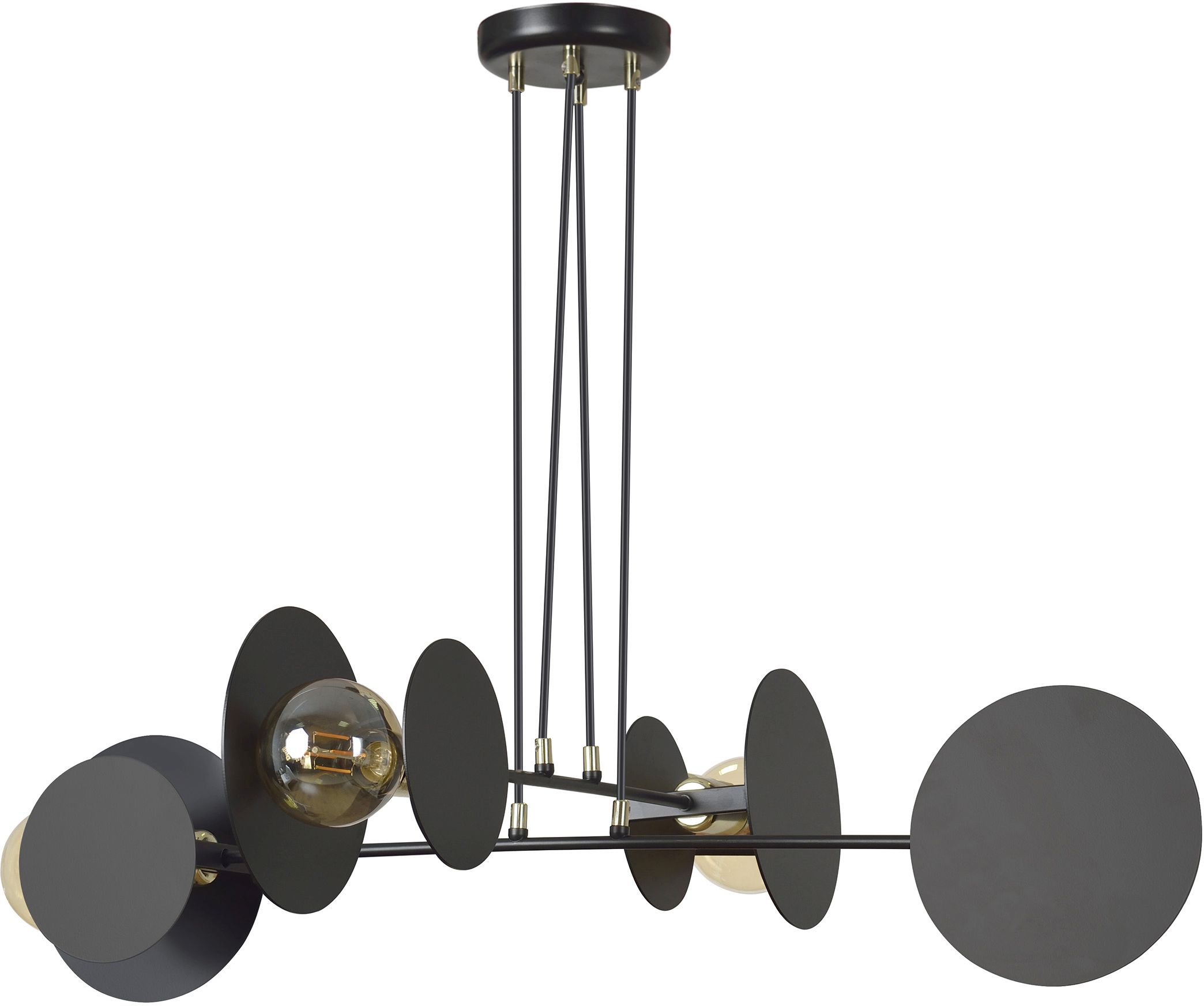 Darmowa Dostawa - Lampa wisząca 4x15 W czarna Emibig Idea 7924