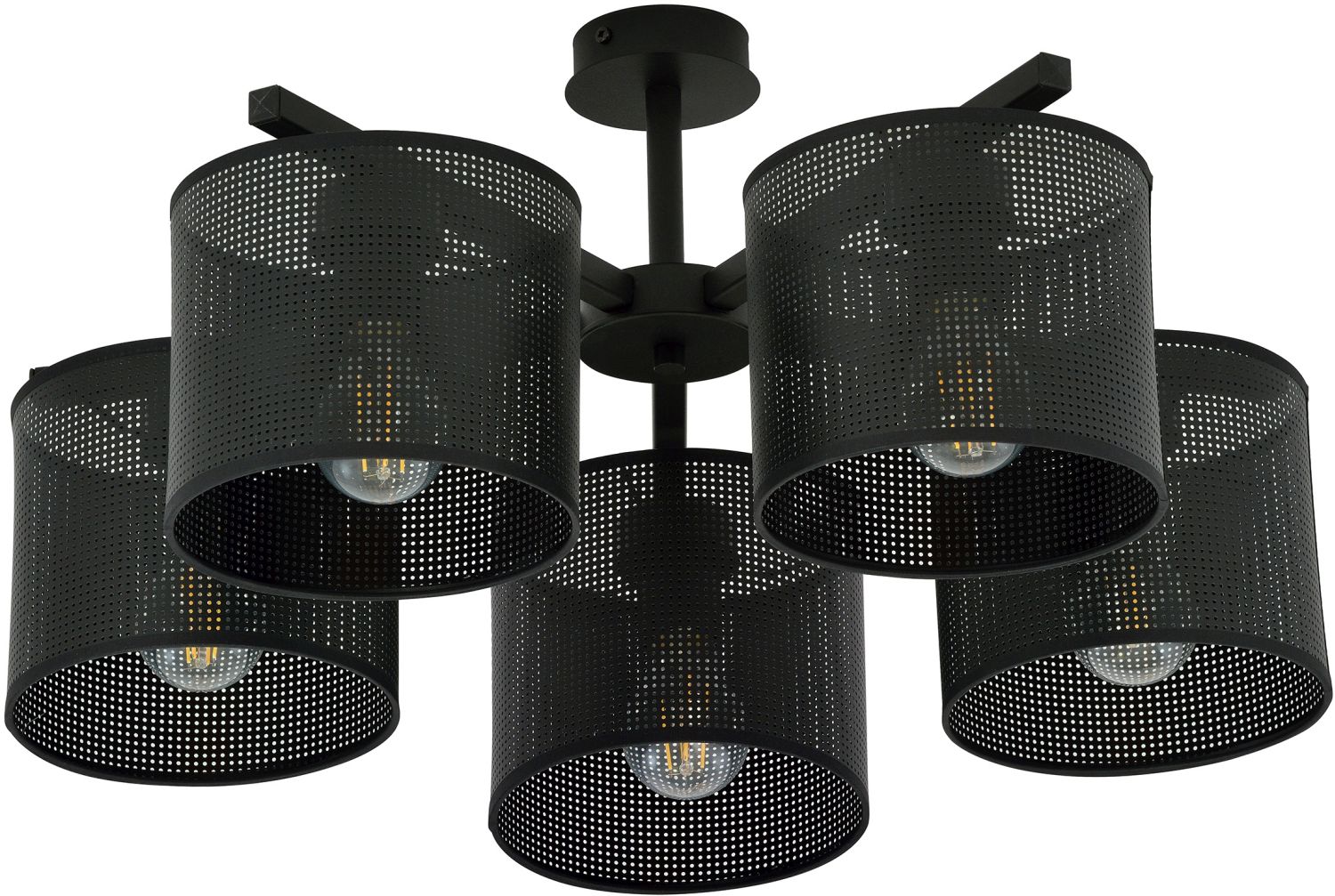 Darmowa Dostawa - Lampa podsufitowa 5x15 W czarna Emibig Jordan 11435