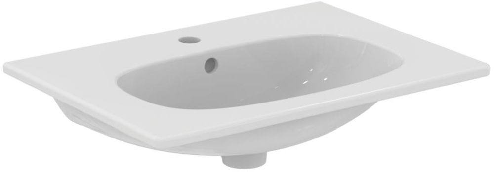 Darmowa Dostawa - Umywalka 62.5x45 cm prostokątna ścienna-meblowa-z blatem biała Ideal Standard Tesi T351001