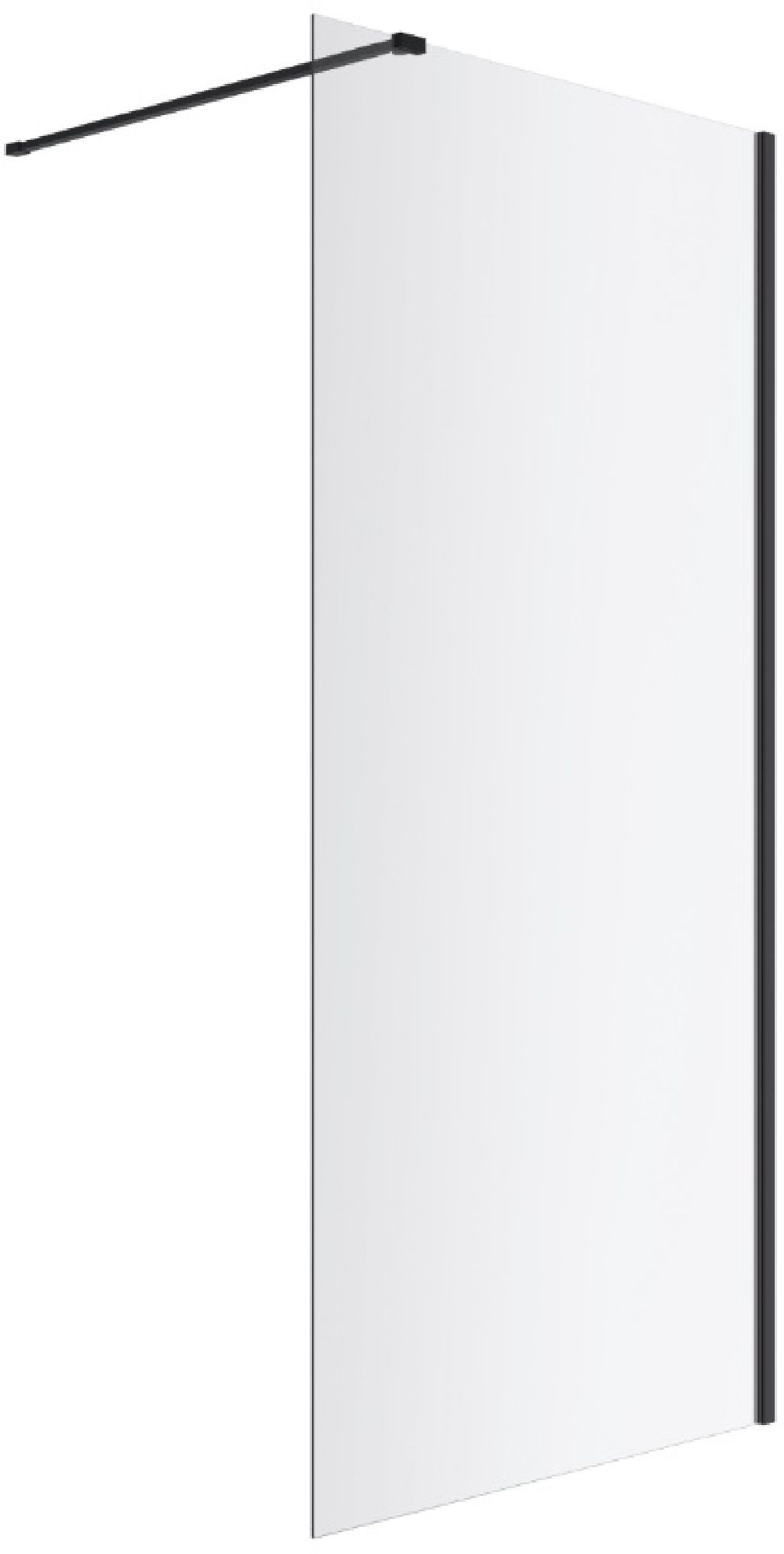 Darmowa Dostawa - Ścianka prysznicowa walk-in 90 cm czarny mat/szkło przezroczyste Excellent Vidoq KAEX1506900LPBL