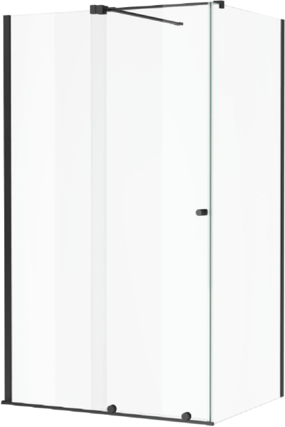 Darmowa Dostawa - Kabina prysznicowa 140x80 cm prostokątna czarny mat/szkło przezroczyste Excellent Ortigo KAEX5016K14000800BL