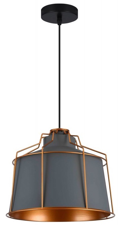 Darmowa Dostawa - Lampa wisząca 1x40 W szary/popielaty GTV Goa OSGOA15DEC