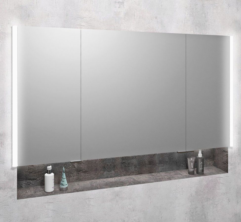 Darmowa Dostawa - Szafka 125.5x16.5x70 cm z lustrem szary Sapho Integra IN125