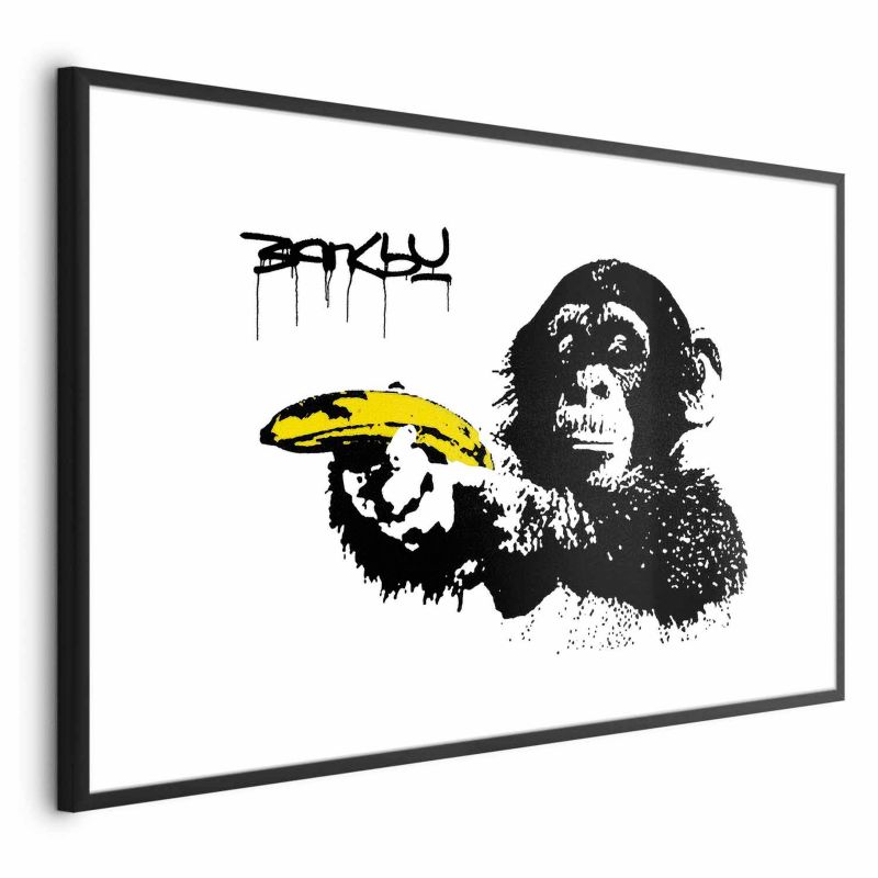 Plakat Artgeist Banksy: Małpa 42x29,7 cm z ramą czarną 1 szt