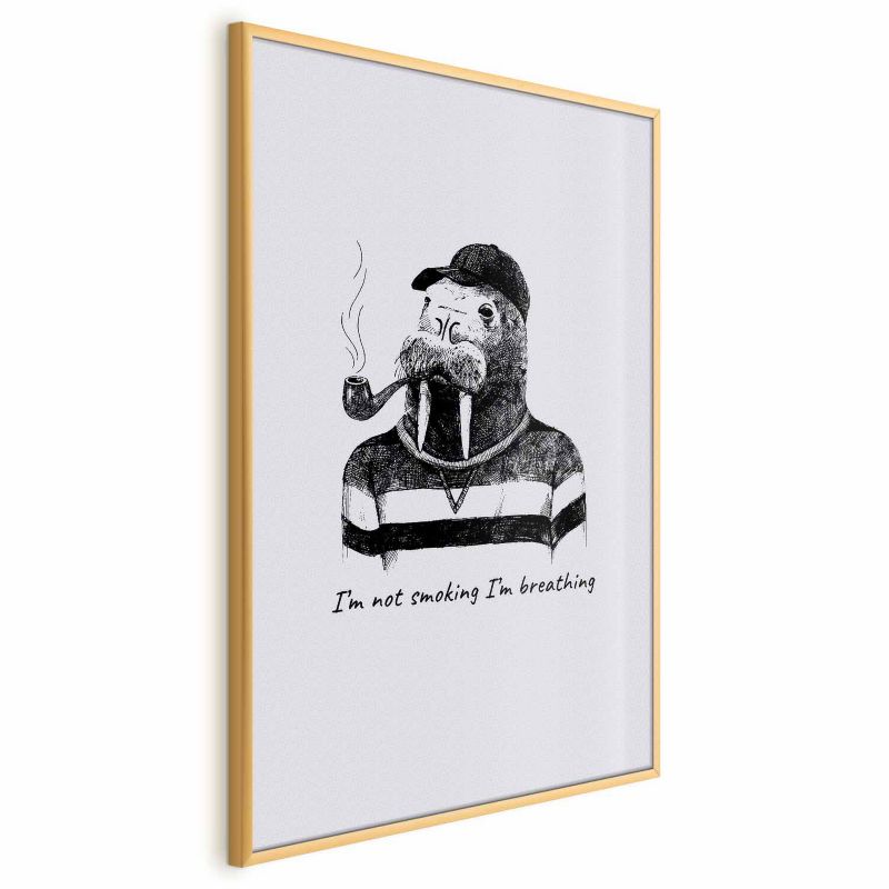 Plakat Artgeist Smoking 29,7x42 cm z ramą złotą 1 szt