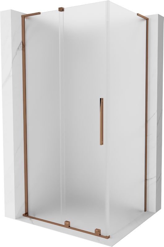 Kabina prysznicowa Mexen Velar L rozsuwana 100 x 90 cm szron różowe złoto 1 szt.
