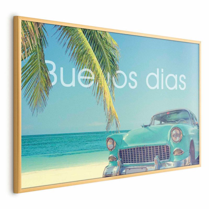 Plakat Artgeist Buenos dias 90x60 cm z ramą złotą 1 szt