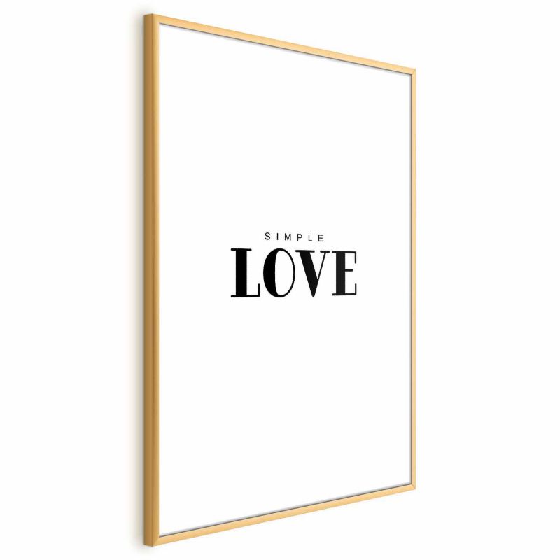 Plakat Artgeist Simple Love 40x60 cm z ramą złotą 1 szt
