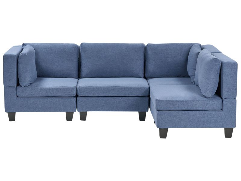 Sofa narożna Unstad Niebieski Lewostronny 1 kpl