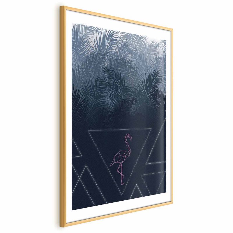 Plakat Artgeist Geometryczny ptak 21x30 cm z ramą złotą 1 szt
