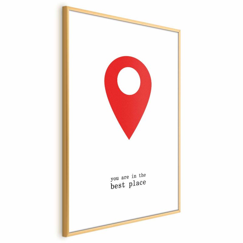 Plakat Artgeist The best place 40x60 cm z ramą złotą 1 szt