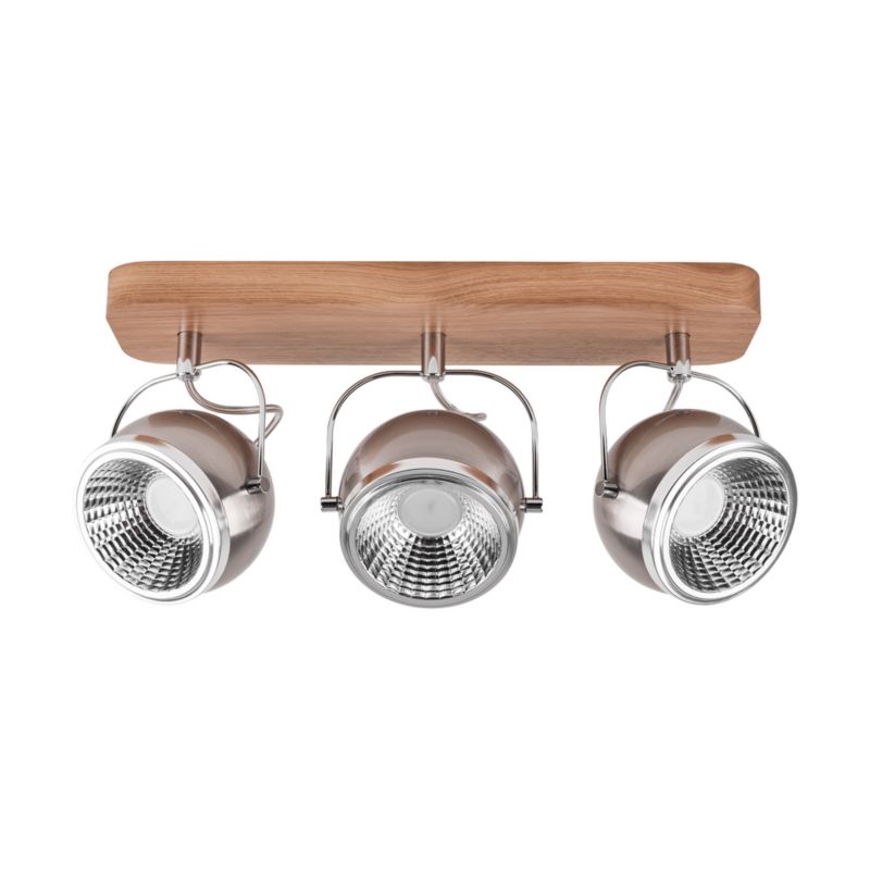 Drewniana Lampa Sufitowa SPOT Light 3xGU10 LED 6W Dąb Olejowany FSC z Dodatkiem Satyny Polski Producent 1 szt.