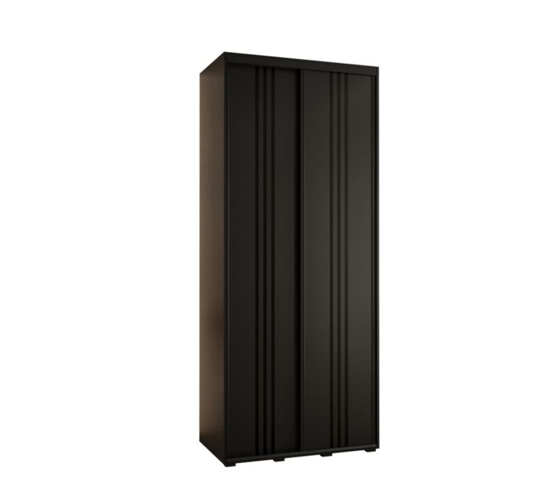 Szafa przesuwna Abiks DAVOS 6 wysoka szer.100cm gł.45cm czarny/czarny/czarny 1szt.