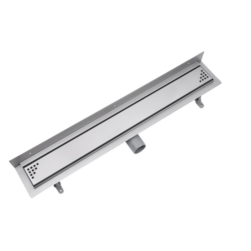 Odpływ liniowy przyścienny Vogi ruszt kwadraty Quadro 60 cm stalowy 1 szt.