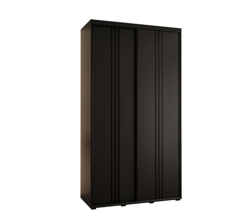 Szafa przesuwna Abiks DAVOS 6 wysoka szer.140cm gł.60cm czarny/czarny/czarny 1szt.