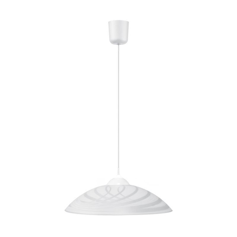 Lampa Wisząca SPOT Light 1xE27 Max.60W Białe Szkło, Minimalistyczny Styl od Polskiego Producenta 1szt.