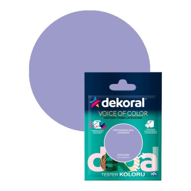 Testerfarby kolorowej Dekoral Voice of Color prowansalska lawenda 0,05 l