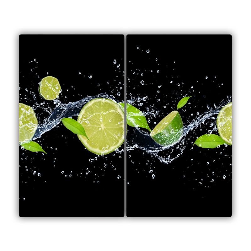 Deska szklana Tulup Limonki i woda 30x52 cm 2 szt.