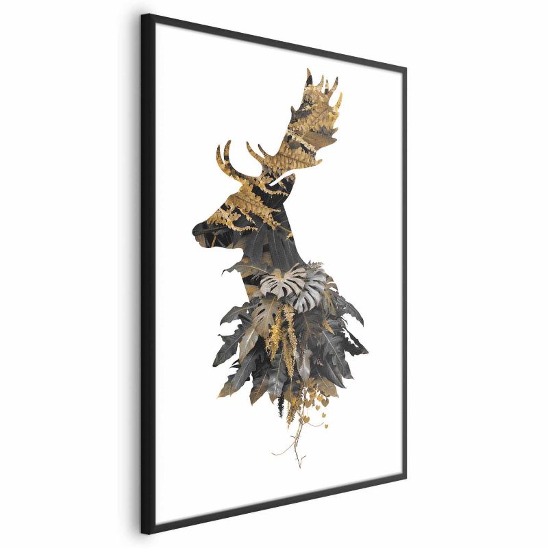 Plakat Artgeist Leśny jeleń 29,7x42 cm z ramą czarną 1 szt