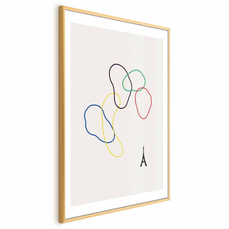 Plakat Artgeist Kolorowe koła 40x60 cm z ramą złotą 1 szt
