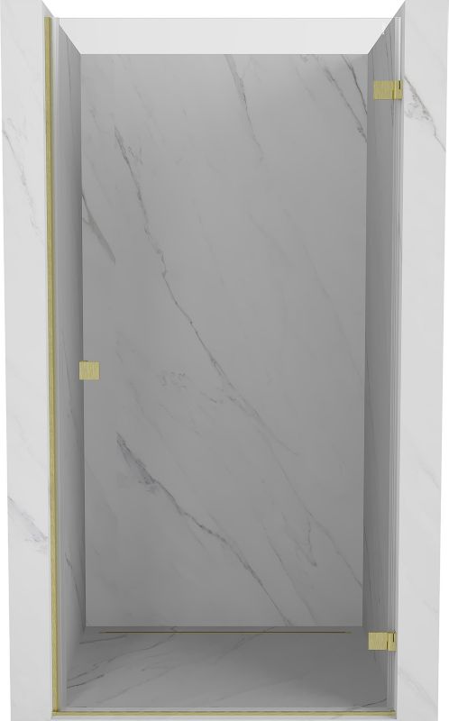 Drzwi prysznicowe uchylne Mexen Lunar-B złote szczotkowane 60 cm 1 szt.