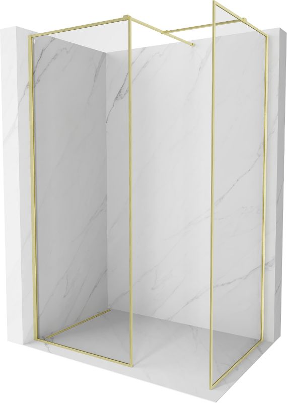 Ścianka prysznicowa walk-in Mexen Kioto-F złoty 140x120 1 szt.