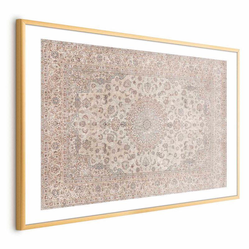 Plakat Artgeist Piaskowy dywan 90x60 cm z ramą złotą 1 szt