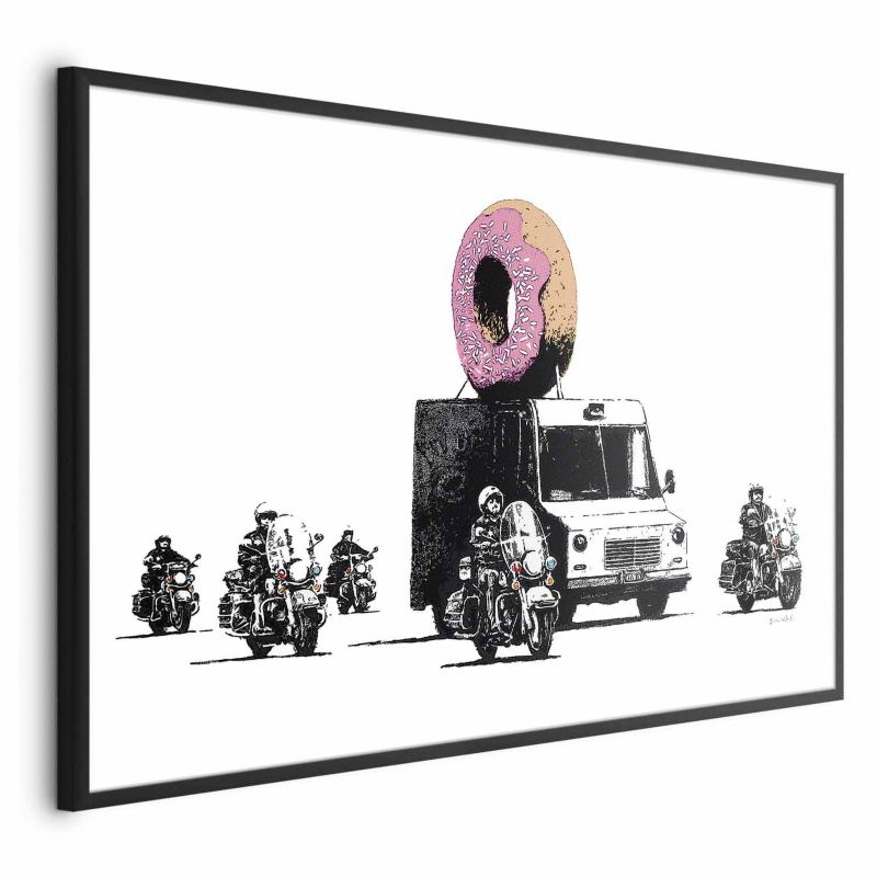 Plakat Artgeist Pączkowa policja 42x29,7 cm z ramą czarną 1 szt