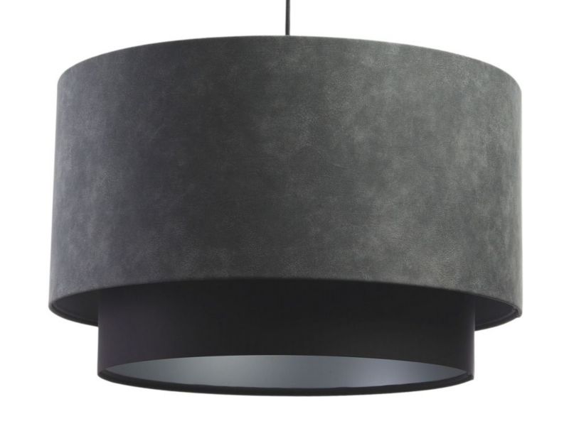 Lampa Bps Koncept wisząca DOUBLE ZAMSZ 50 szara/czarna i blatem 1 szt