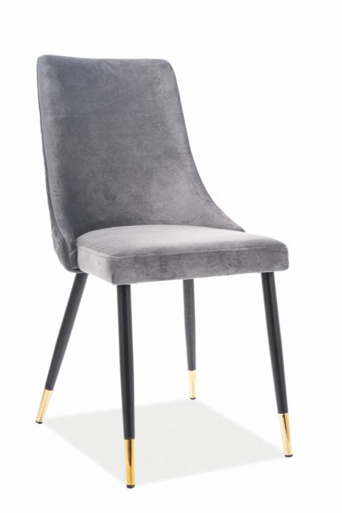 Krzesło Signal PIANO VELVET szare 1 szt
