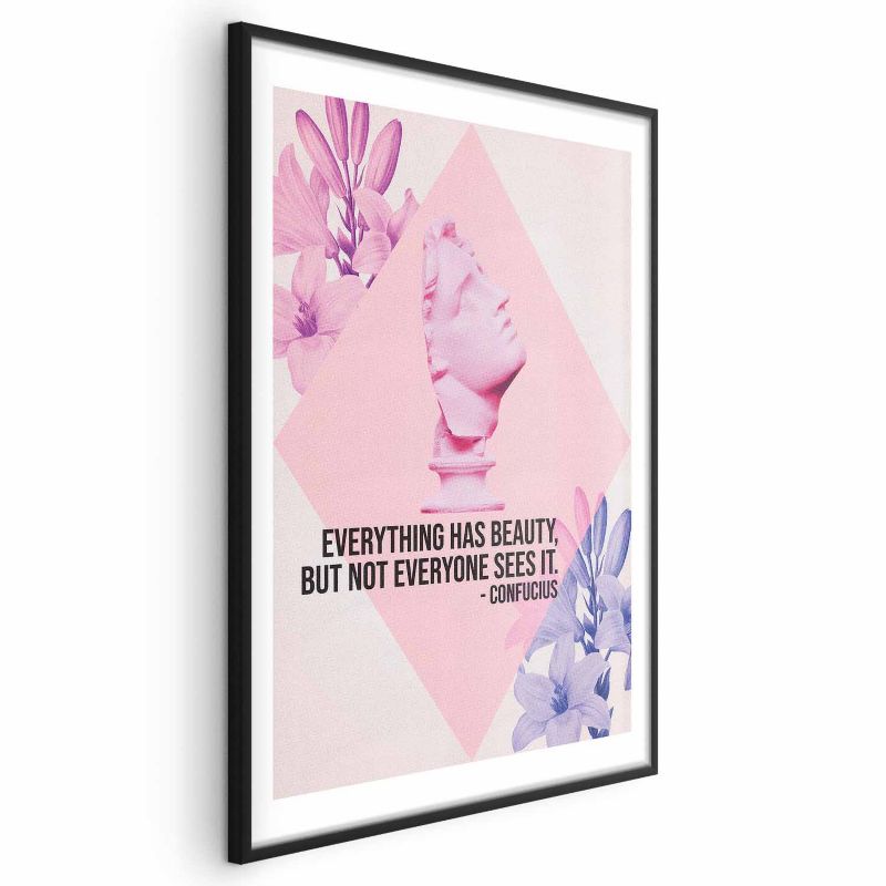 Plakat Artgeist Konfucjusz o Pięknie 60x90 cm z ramą czarną 1 szt