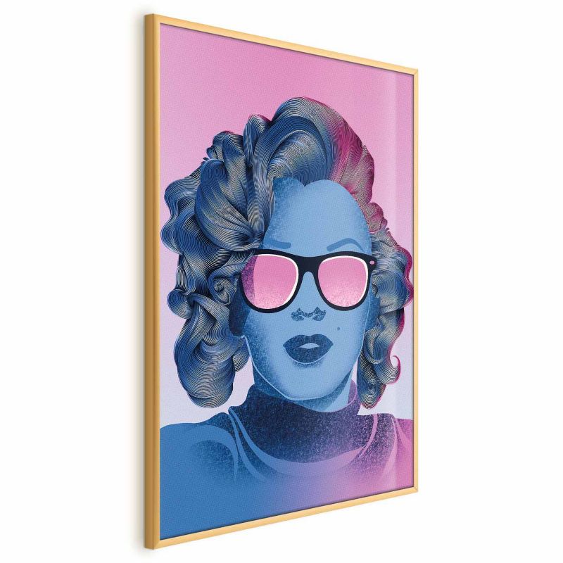 Plakat Artgeist Norma Jeane 21x30 cm z ramą złotą 1 szt