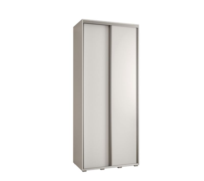 Szafa przesuwna Abiks DAVOS 1 wysoka szer.110cm biały/biały/srebrny 1szt.