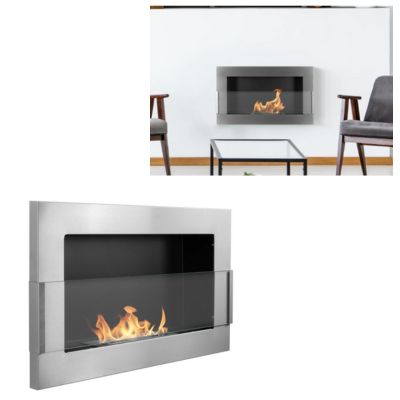 Biokominek BiokominkiGMT wiszący z szybą 650x400 inox 1szt.