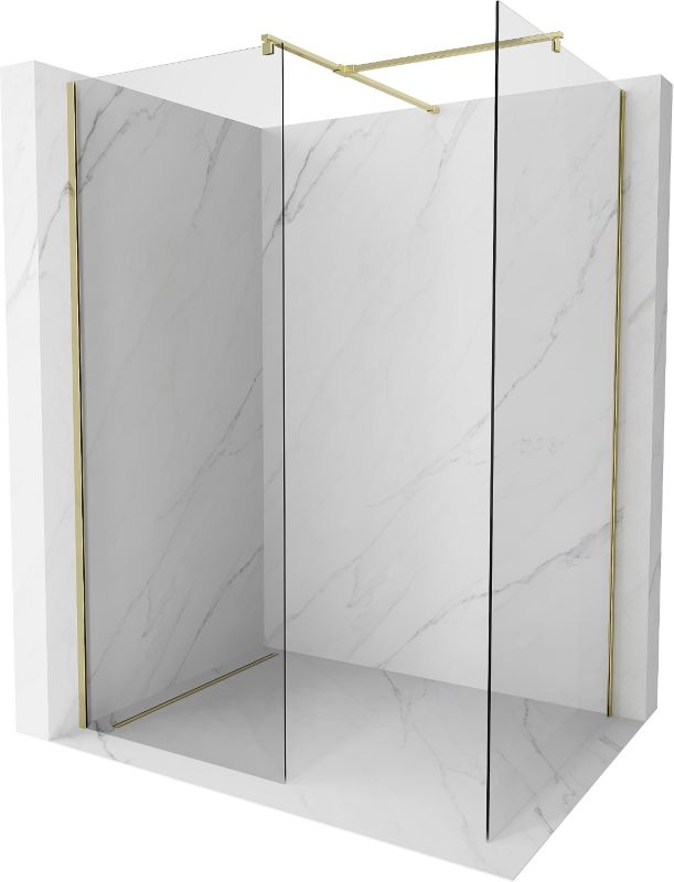 Ścianka prysznicowa Mexen Kioto transparent złota 180x90 cm 1 szt.