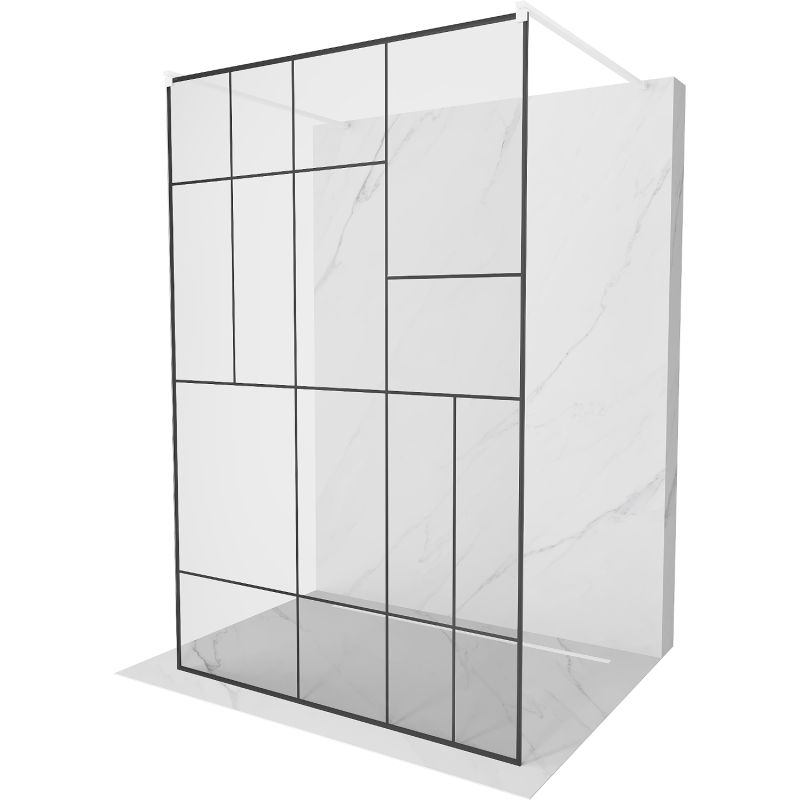 Ścianka prysznicowa Mexen Kioto czarny wzór 110 x 200 cm 800-110-002-20-78 1 szt.