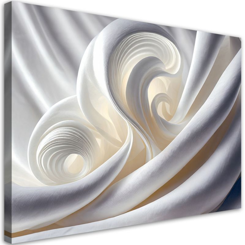Obraz do salonu sypialni Feeby Biała Abstrakcja efekt 3D 60x40 cm 1szt
