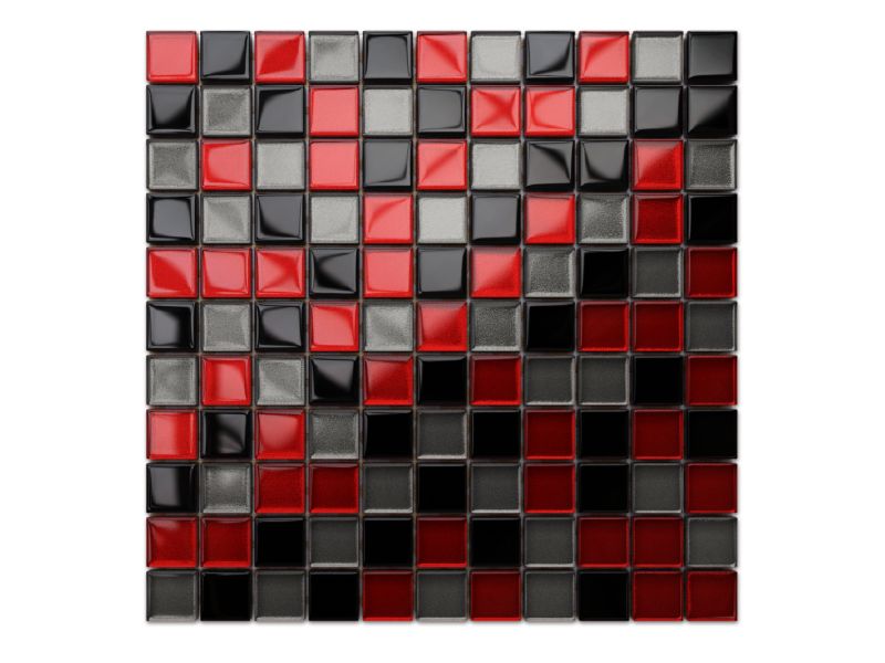 Mozaika szklana Ilcom karmazyn nero grafit mix 30x30cm 1 szt.