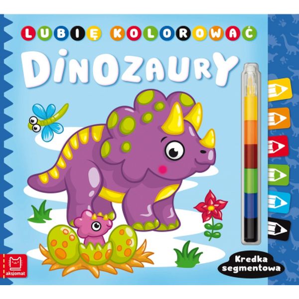LUBIĘ KOLOROWAĆ DINOZAURY KREDKA SEGMENTOWA